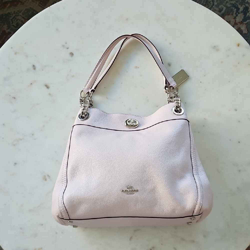 Coach Edie Turnlock Light Pink Shoulder  Bag